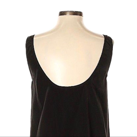🌺 Vero Moda Jo Tira Satin High Low Black Sleeveless Scoop Neck Slip Dress XS - Picture 5 of 11